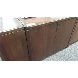 MAHOGANY 30" CUPBOARD AND MATCHING 30" BOOKCASE