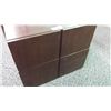 Image 2 : MAHOGANY 30" CUPBOARD WITH 2 DRAWER LATERAL FILE