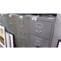 GREY 4 DRAWER LEGAL VERTICAL FILE CABINET