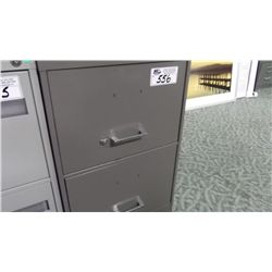 GREY 2 DRAWER VERTICAL LEGAL FILE CABINET