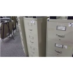 BEIGE 4 DRAWER LEGAL VERTICAL FILE CABINET