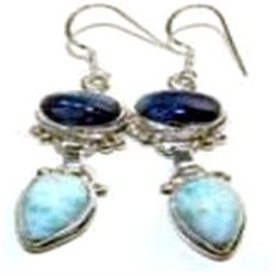 Larimar & Kyanite Earrings