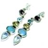 Image 1 : Fire Opal & Mixed Stones Earrings