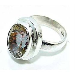 Silver and Mystic Topaz Ring