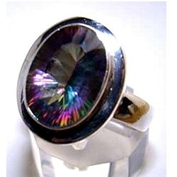 Silver and Mystic Topaz Ring