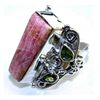 Image 1 : Silver and Rhodoschrosite & Mixed Stones Ring