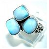 Image 1 : Silver and Larimar Ring
