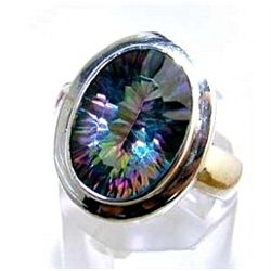 Silver and Mystic Topaz Ring