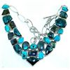 Image 1 : Azurite, Labradorite & Turquoise Necklace