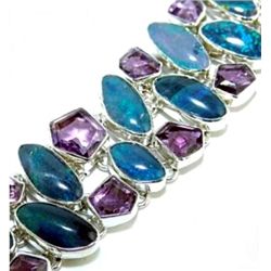 Amethyst & Fire Opal Bracelet