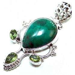 Malachite & Peridot Pendant
