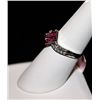 Image 2 : 14K GOLD RING WITH RUBY AND DIAMOND