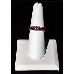 14K GOLD DIAMOND AND RUBY RING