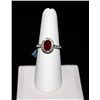 Image 1 : SILVER RING WITH WHITE SAPPHIRE AND RUBY