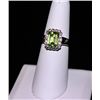 Image 1 : SILVER RING WITH PERIDOT AND WHITE SAPPHIRE