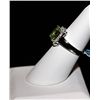 Image 3 : SILVER RING WITH PERIDOT AND WHITE SAPPHIRE