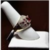 Image 3 : TOURMALINE AND WHITE SAPPHIRE  SILVER RING