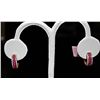 Image 1 : 14K GOLD DIAMOND AND RUBY EARRINGS