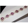 Image 2 : SILVER BRACELET WITH TOURMALINE AND WHITE SAPPHIRE