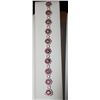 Image 3 : SILVER BRACELET WITH WHITE SAPPHIRES AND TOURMALINE