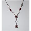 Image 2 : 14K GOLD DIAMOND AND RUBY NECKLACE