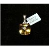 Image 1 : SILVER PENDENT WITH CITRINE AND WHITE SAPPHIRE