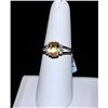 Image 1 : CITRINE AND WHITE SAPPHIRE SILVER RING