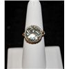 Image 1 : 10K GOLD DIAMOND AND GREEN AMETHYST RING