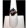 Image 1 : 14K GOLD DIAMOND AND BLUE SAPPHIRE RING
