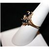 Image 2 : 14K GOLD DIAMOND AND BLUE SAPPHIRE RING