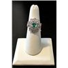 Image 1 : 18K GOLD DIAMOND AND EMERALD RING