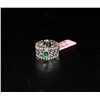 Image 3 : 14K GOLD DIAMOND AND EMERALD RING