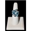 Image 1 : 14K GOLD DIAMOND AND BLUE TOPAZ RING