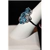 Image 2 : 14K GOLD DIAMOND AND BLUE TOPAZ RING