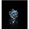 Image 3 : 14K GOLD DIAMOND AND BLUE TOPAZ RING