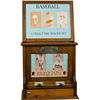 Image 1 : 1 Cent Wood Baseball Card Exhibit Vending Machine by Ex