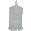 Image 1 : Fancy Glass 3 Stackable Section Candy Jar w/ Lid