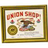 Image 1 : "UNION SHOP!" Celluloid Sign No. 208713