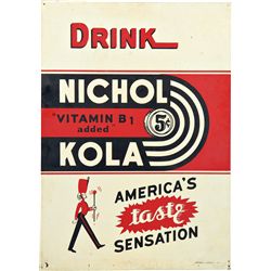 Drink Nichol Kola 5 Cents Tin Sign