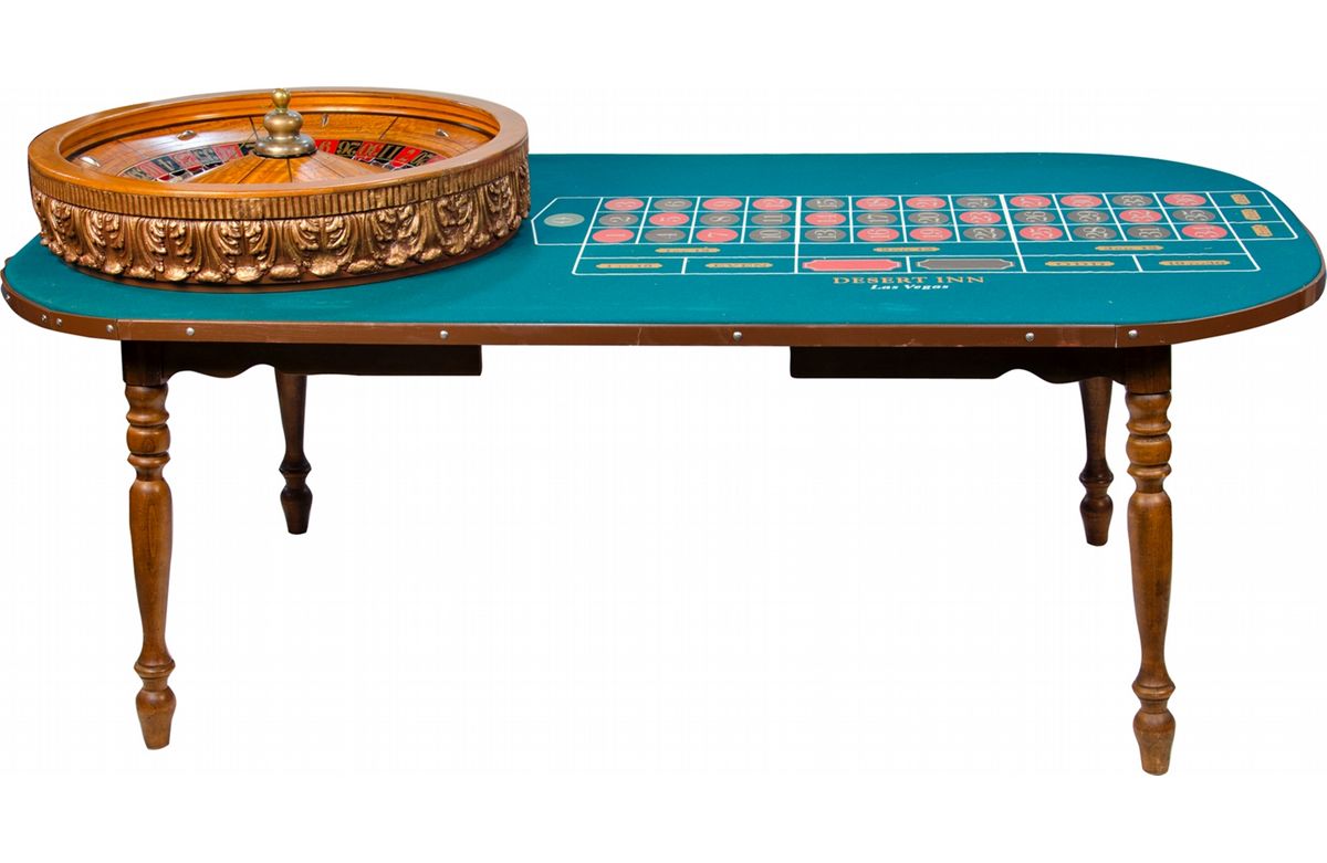 Custom Homemade Wooden Roulette Table w/ Desert Inn Las