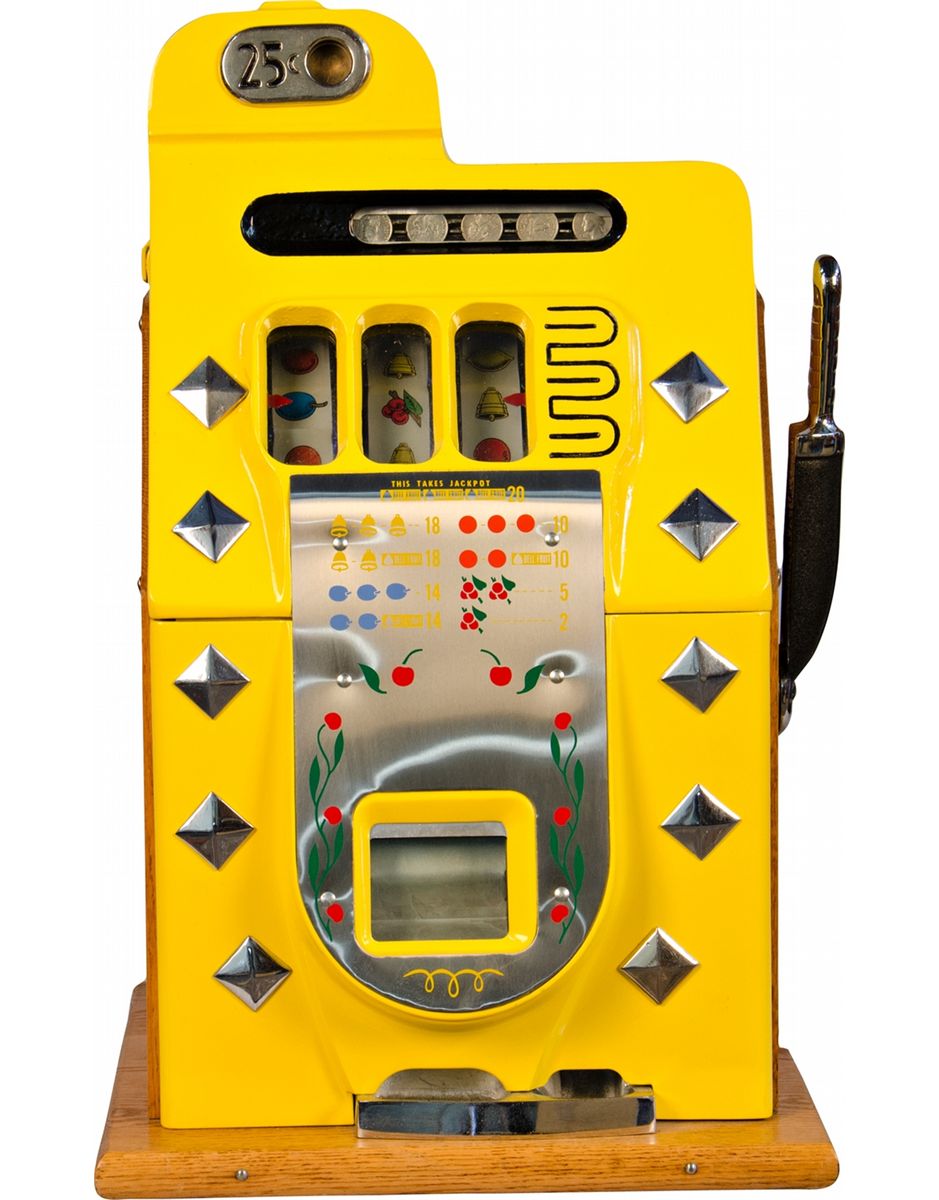 25 Cent Mills Novelty Diamond Front Halftop Slot Machin