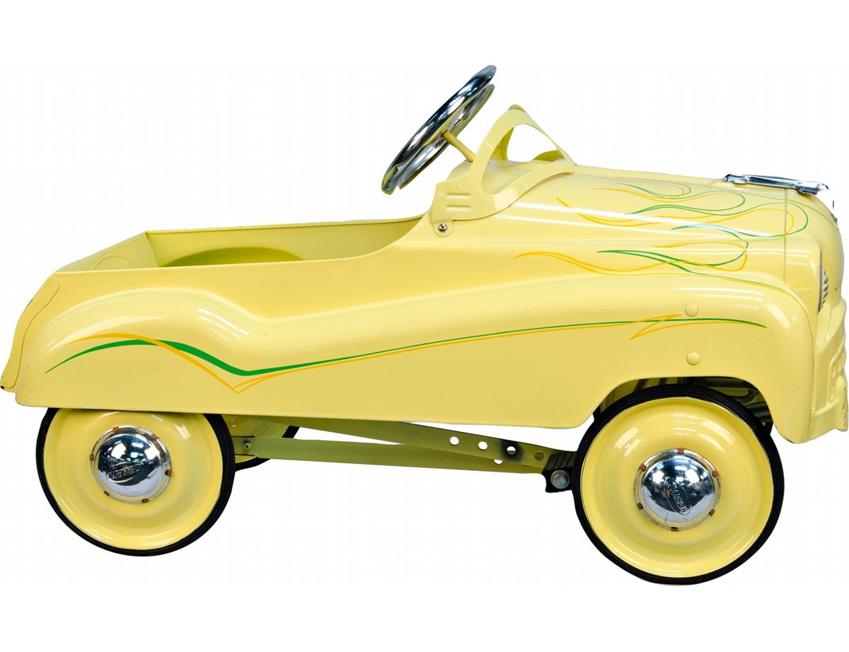 yellow pedal car