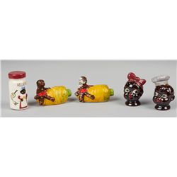 Lot of Black Americana Ceramic Salt & Pepper Shakers: