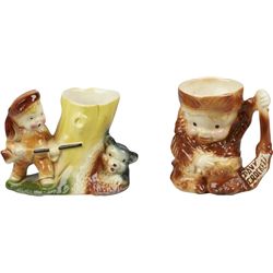 Lot of 2 Ceramic Davy Crockett Items:
