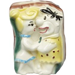 American Bisque Flintstones "Fred & Wilma" Painted Cera
