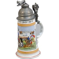 Original Vintage German Beer Stein "Reserve Hat Ruh" dr