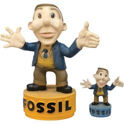 Lot Of 2 - Plaster Fossil Man Figural Statues: