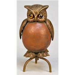 Brass Owl Tape Measure,Celluloid Egg Body Novelty