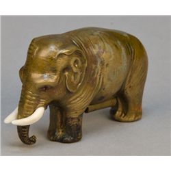 Figural Brass Elephant Tape Measure Beautiful
