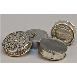 Lot of 4 Silver Round Tape Measures